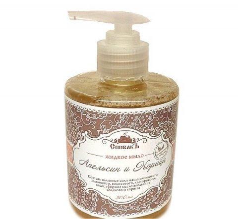 Жидкое мыло Апельсин и корица, Спивакъ, 300 мл