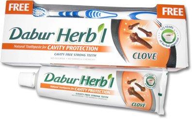 Зубная Паста Dabur Herb'l Гвоздика (150гр) с зубной щеткой