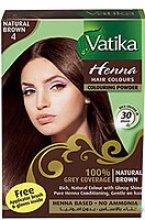Краска для волос с хной Vatika Henna Natural Brown "Натуральный коричневый",10 гр x 6