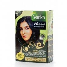 Краска для волос с хной Vatika Henna Natural Black "Естественный чёрный" ,10 гр x 6 