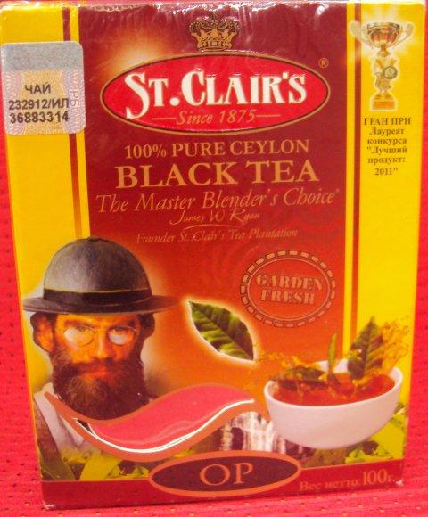Чай черный,крупный лист,крепкий,St Clairs, OP,100 gr